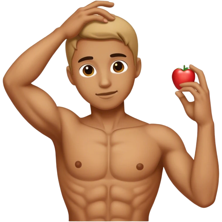 Realistic anatomically correct male body emoji