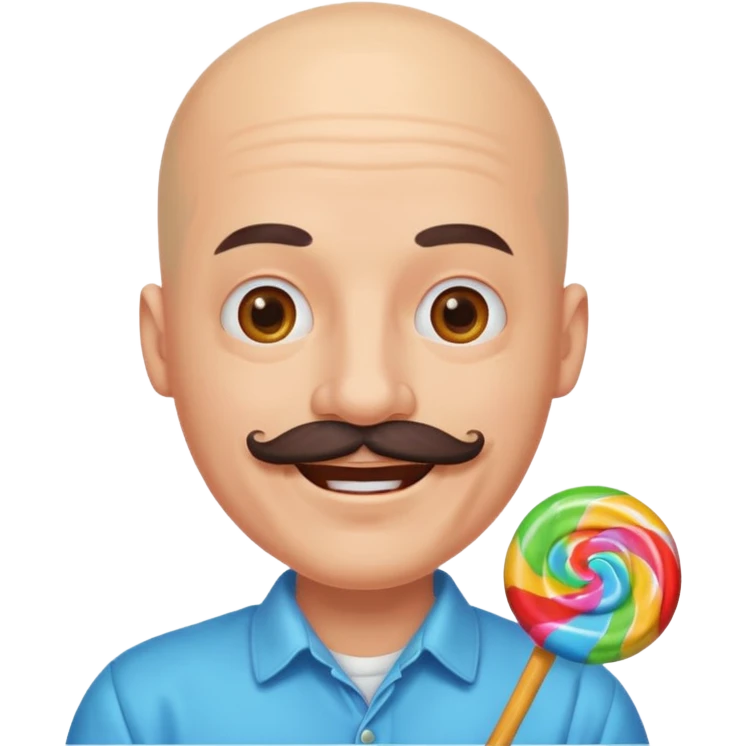 bald candy mustache candyman emoji