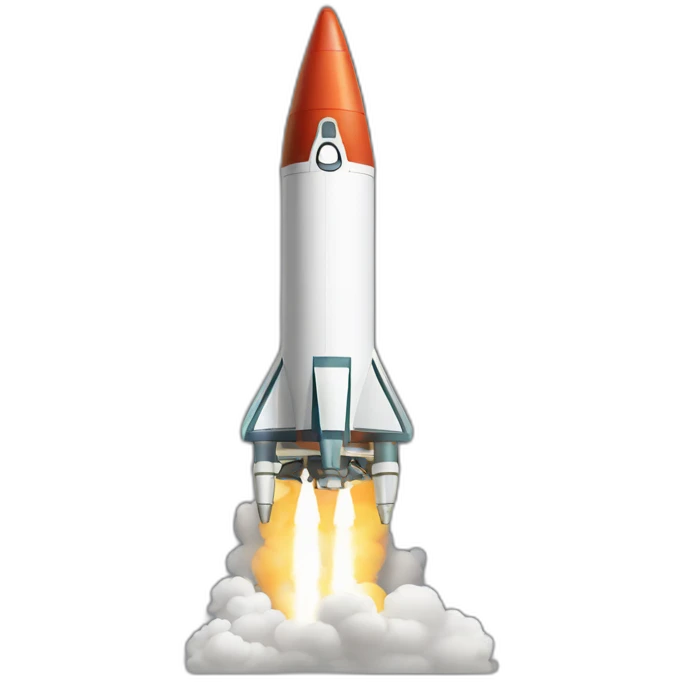 rocket launch angle smoke fire emoji