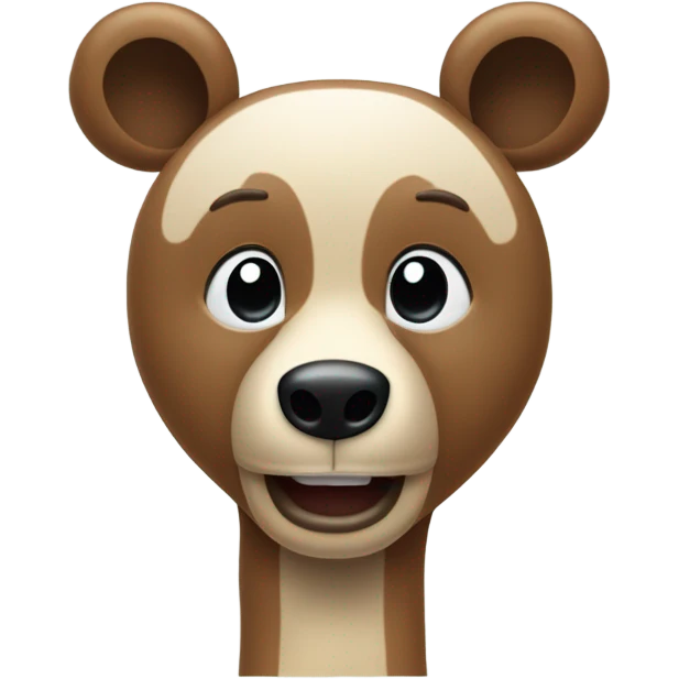 Berühren Sie den Bildschirm mit dem Zeigefinger als Bär emoji