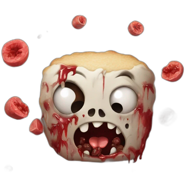 Zombie eaten by to red mices emoji