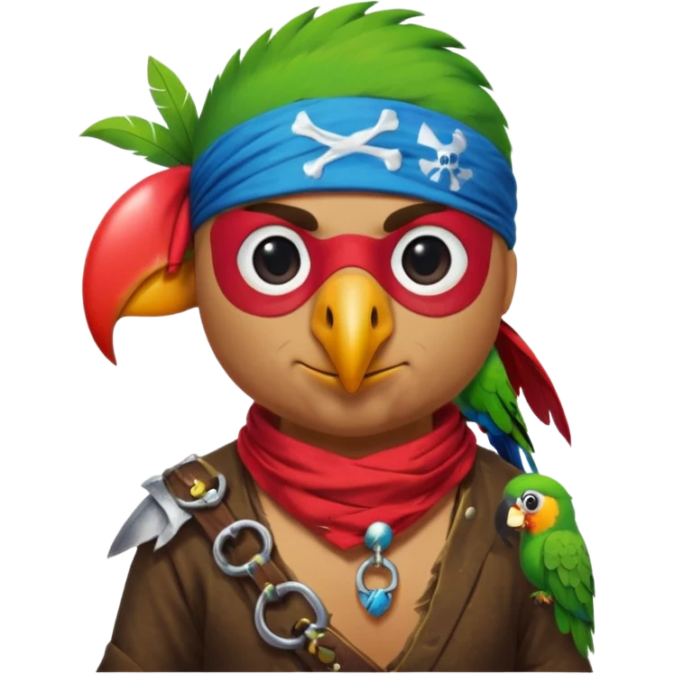 pirate and parrot emoji