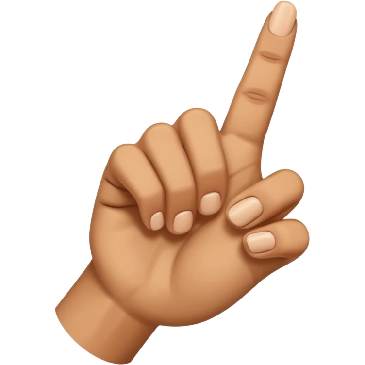 Now bend the middle finger emoji