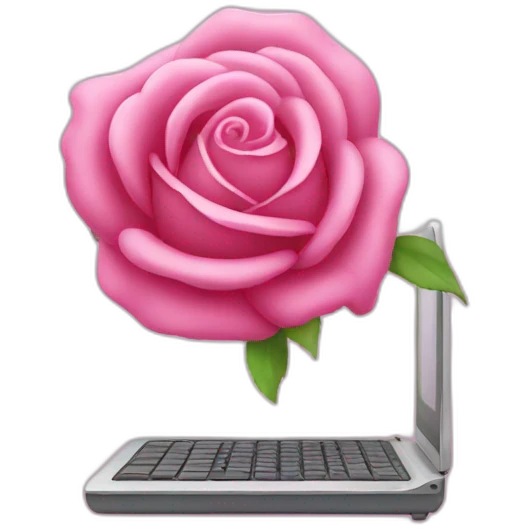 ordinateur rose emoji