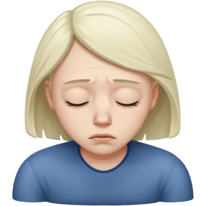 Super exhausted depressed emoji