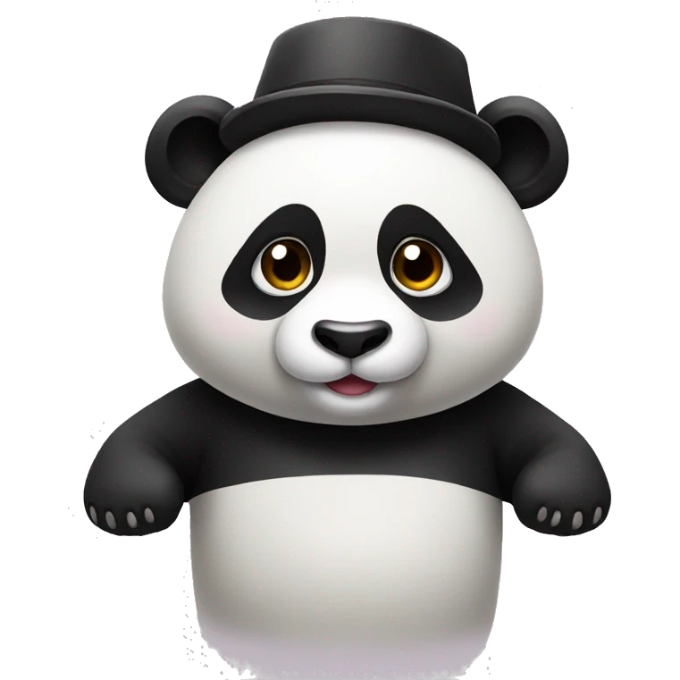 Panda wearing a hat emoji