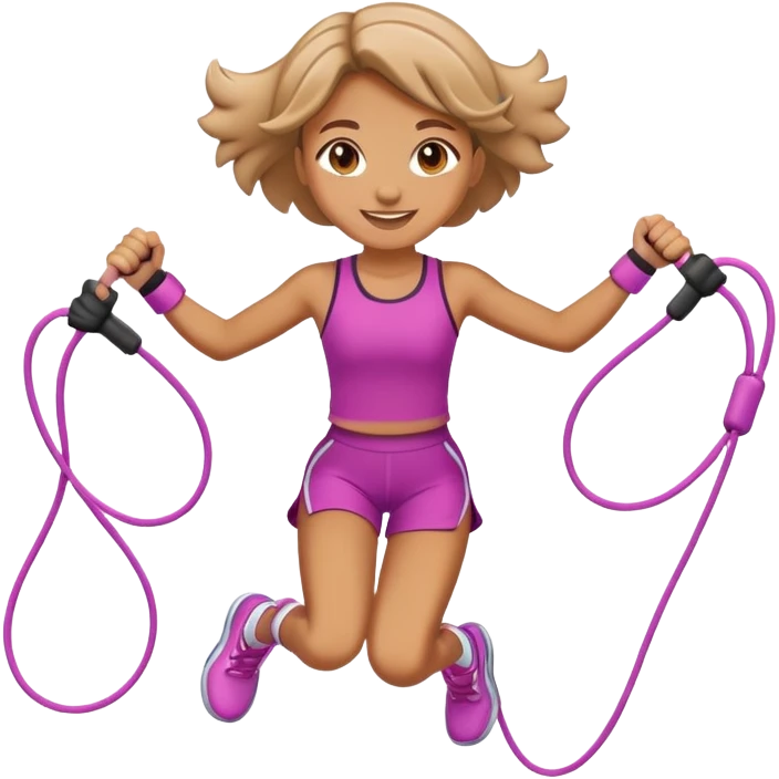 Girl jumping rope emoji