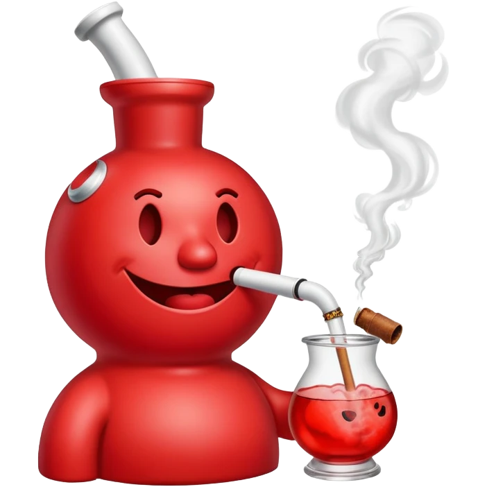 Kool-Aid Man character smoking a bong emoji