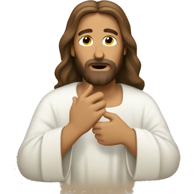 jesus hand cupping ear emoji
