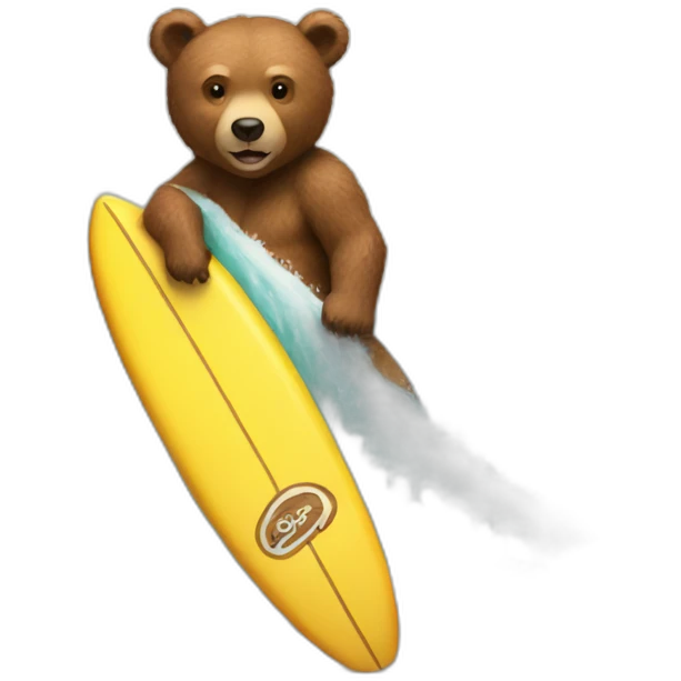 surfing bear emoji