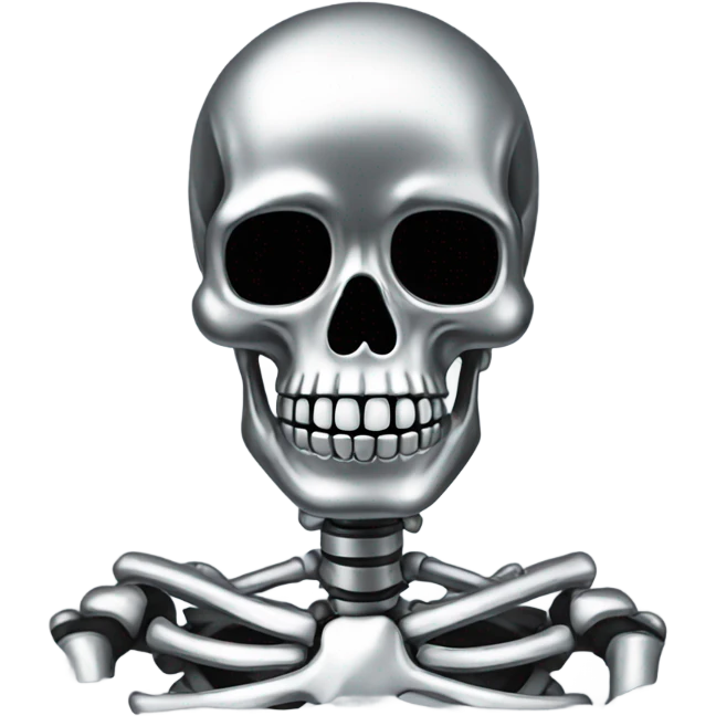 skeleton made out of chrome  emoji