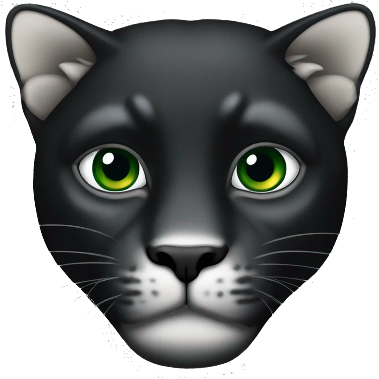 Animal pantera negra con ojos verdes enfadada emoji