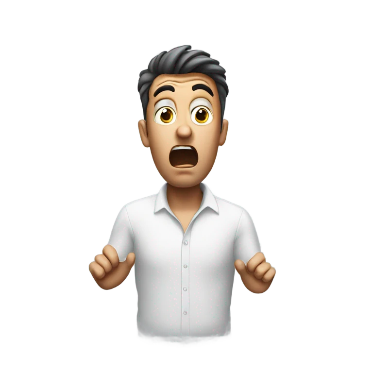 Shocked guy with hands on his head  emoji