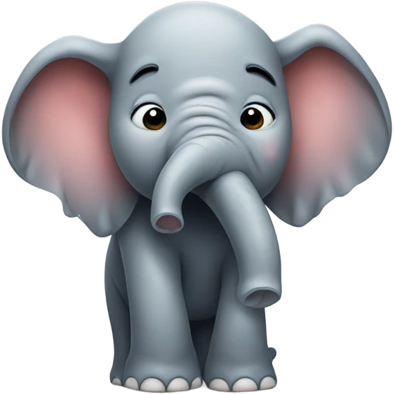Depressed elephant dancing and sobbing with tears streaming from his eyes emoji