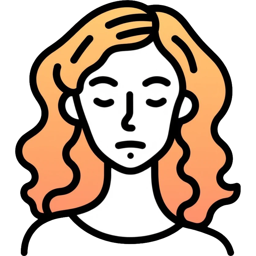Girl with wavy hair and white skin emoji