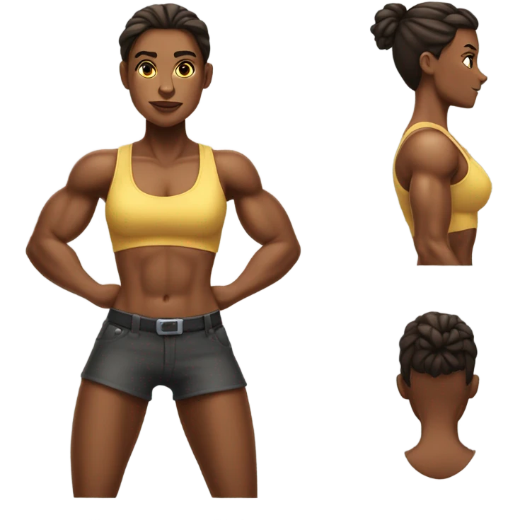 very muscular female emoji