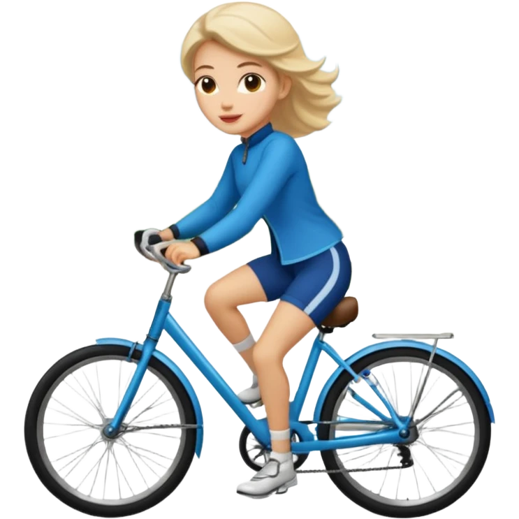 Lady with bicycle emoji