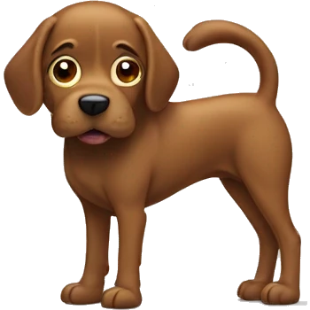 Dog pooping emoji