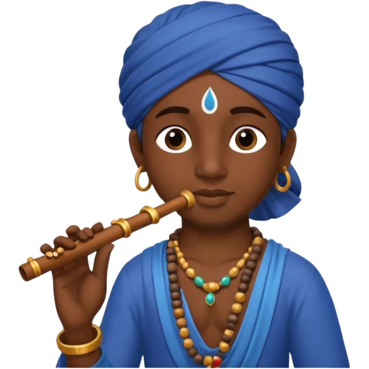 Krishna with flute emoji