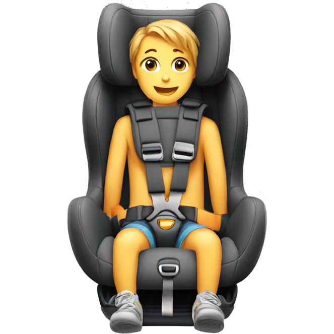 kid car seat with belts emoji
