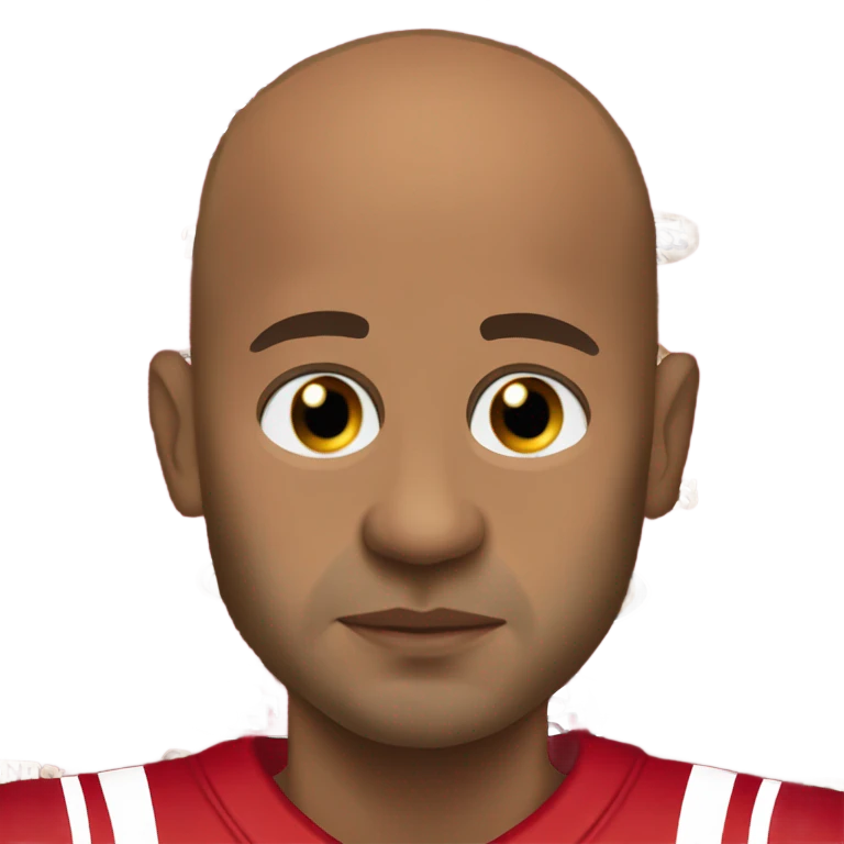 A bald dude watching the 49ers emoji