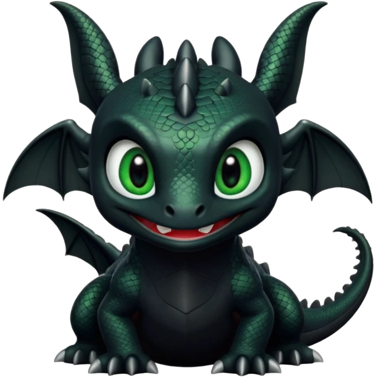 Dragon named toothless from how to train your dragon emoji
