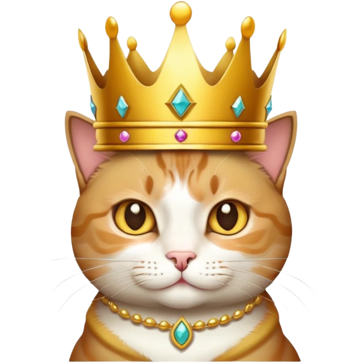 Cat wearing a crown emoji