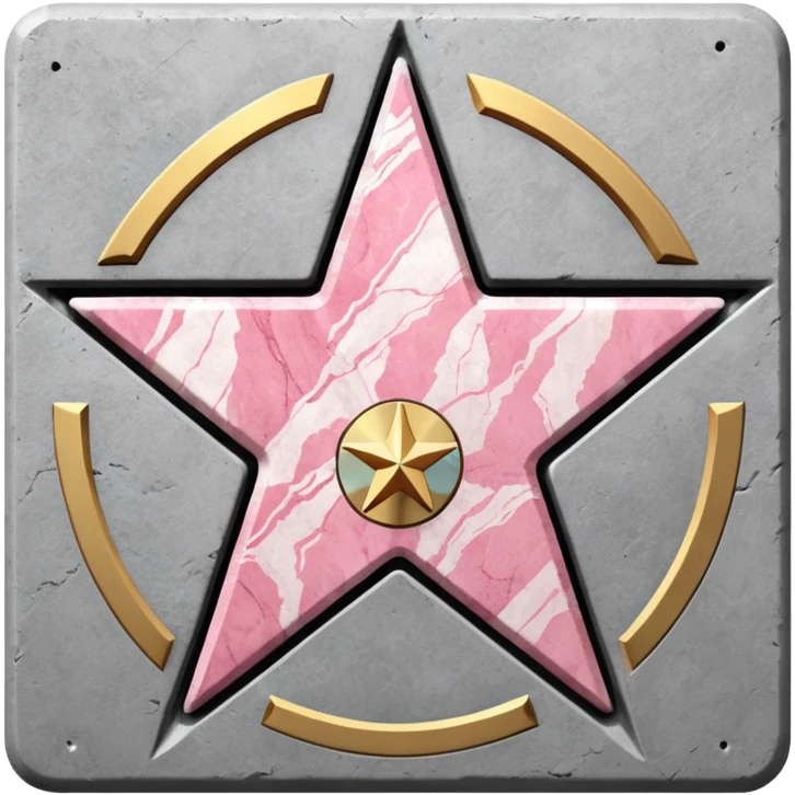 hollywood walk of fame star pink emoji