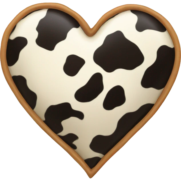 Cow print heart  emoji