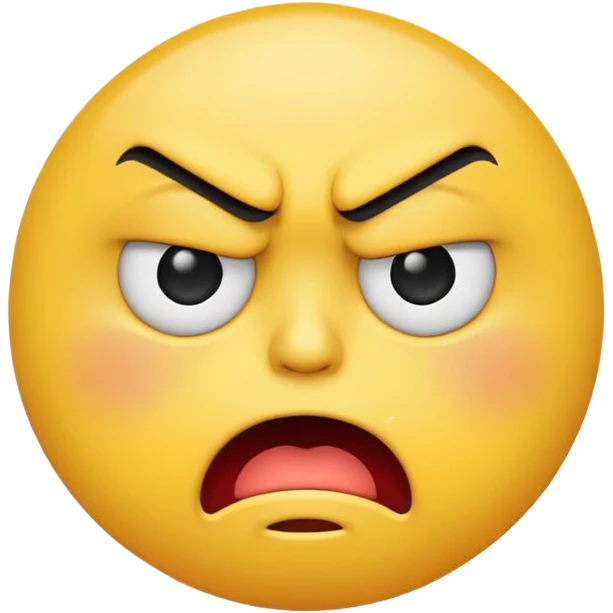 Swearing face yellow circle emoji