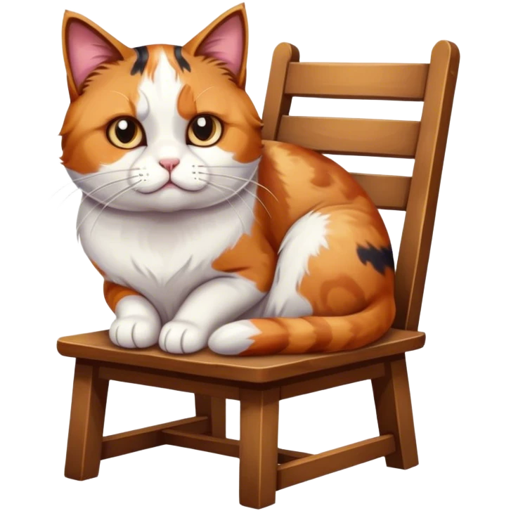 cat sitting in chair looking down disappointed  emoji