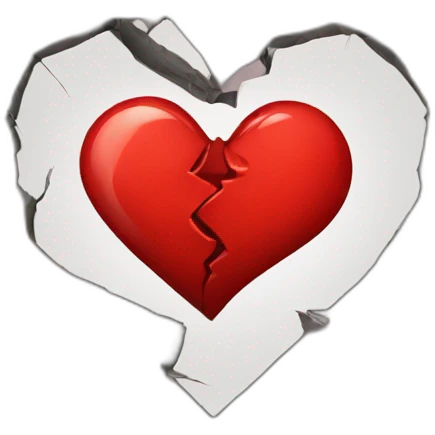 broken red heart emoji