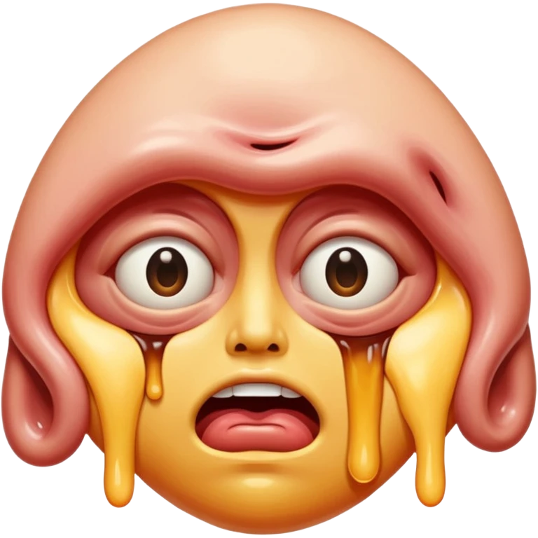 Crazy face melting emoji