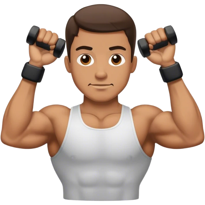 guy doing bicep curls emoji