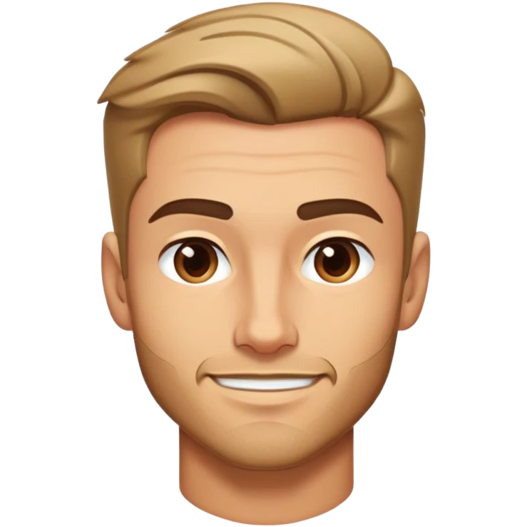 đàn ông, râu quai nón, tóc vuốt, bảnh, đểu, nhếnh miệng nghiêng đầu, cằm nhọn emoji