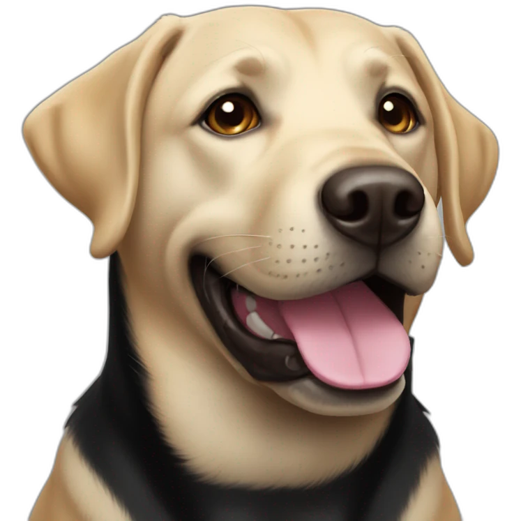 black labrador smile emoji