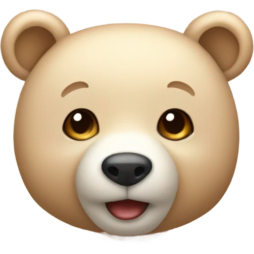 Cute beige bear emoji