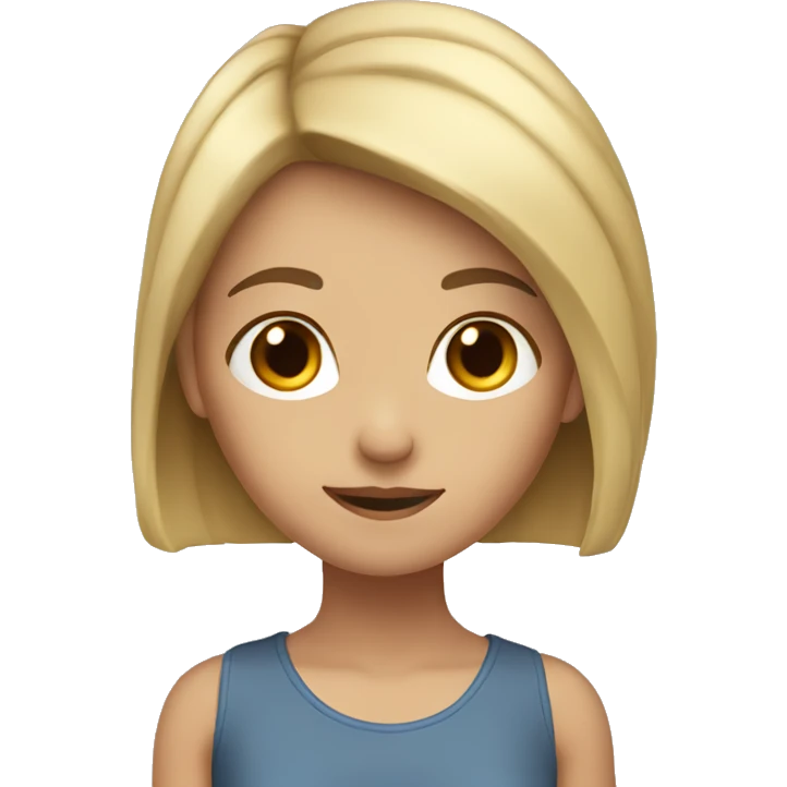 A long brown hair girl with blonde short haired girlbrown haired girl emoji