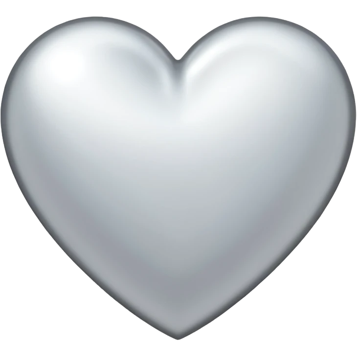 white metallic heart emoji