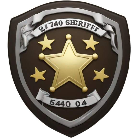 Sheriff's deputy badge with badge number 540 emoji