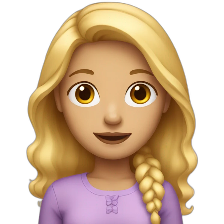 A girl with blond hair emoji