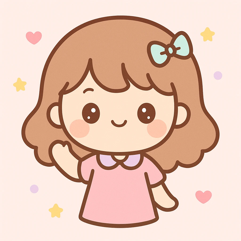 a girl in kawaii style emoji