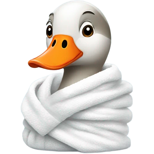 Goose in a towel emoji