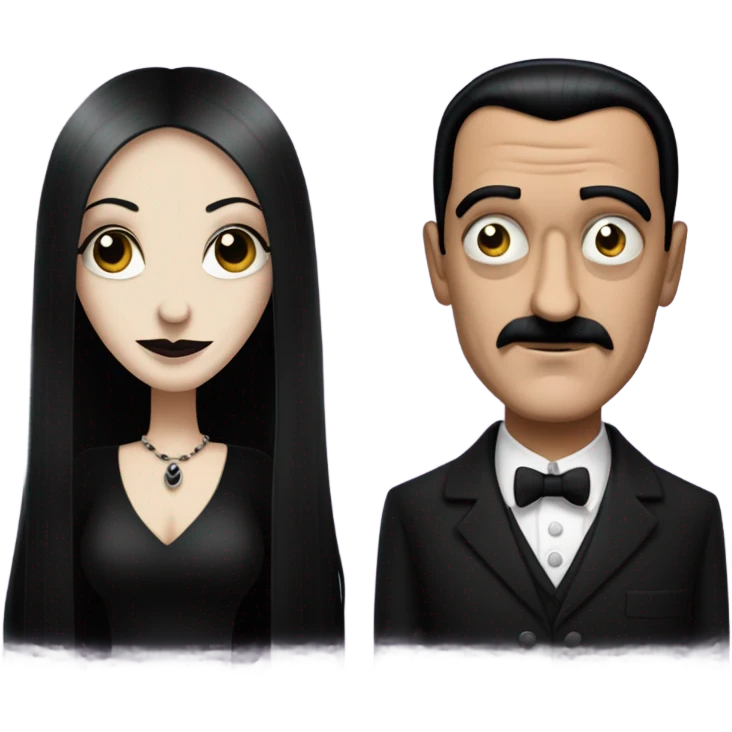 morticia and gomez addams emoji