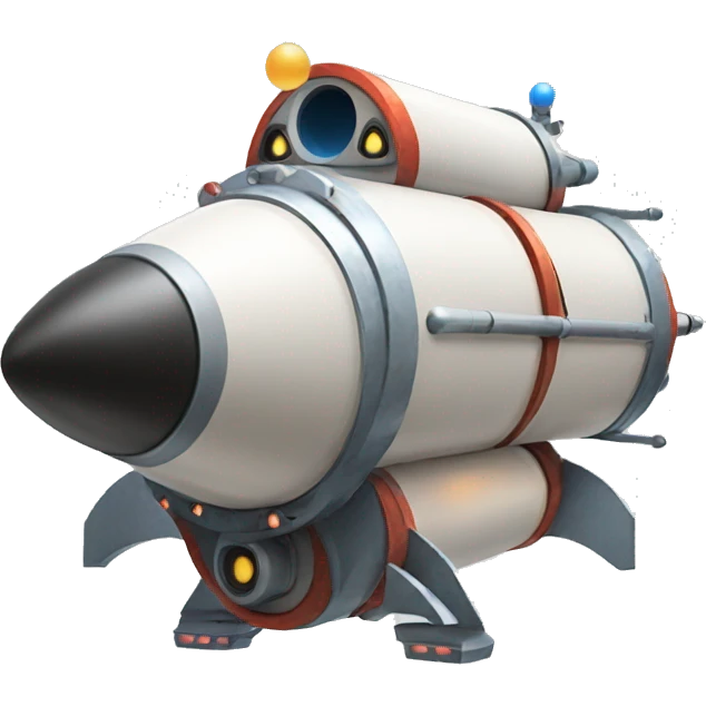 Big rocket with spheres at the end emoji