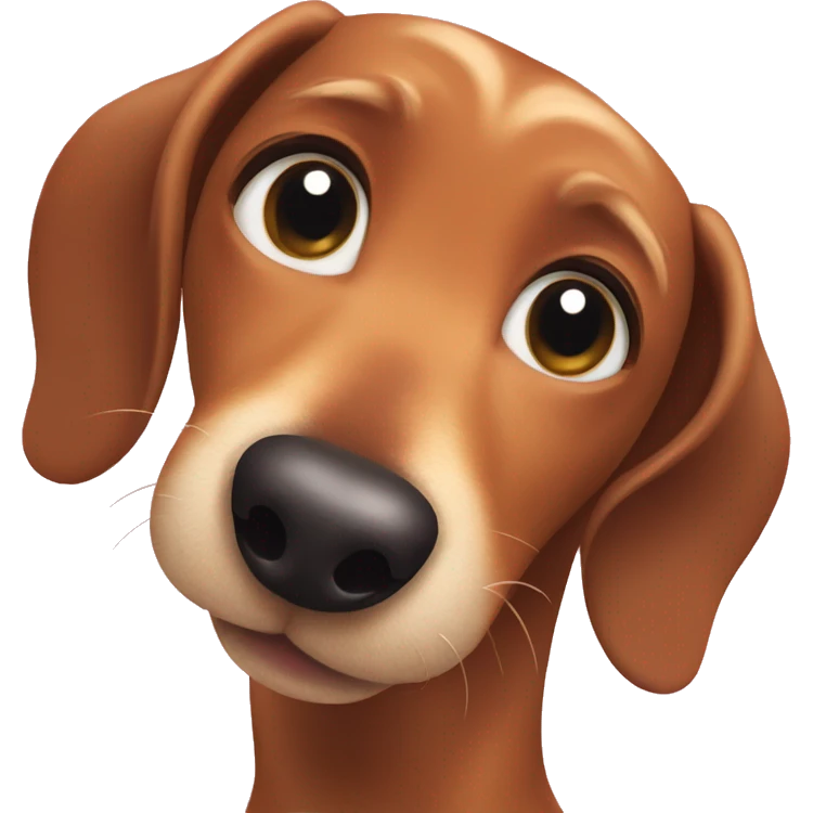 wiener dog in love emoji