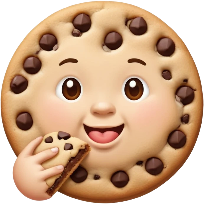 Fat person eating a cookie  emoji