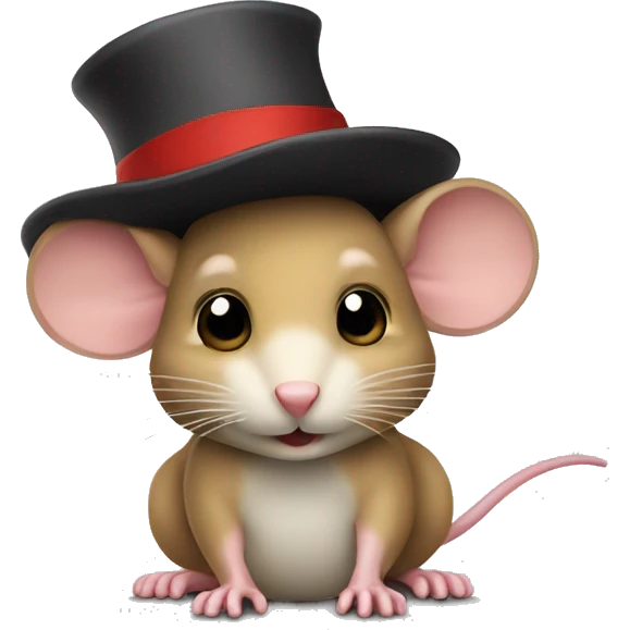 mouse with hat emoji