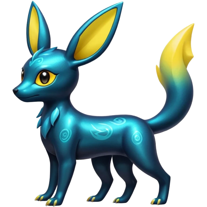  Shiny iridescent Umbreon-Salandit-Jolteon-fusion emoji
