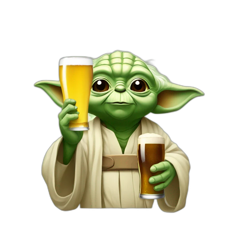 Yoda avec une bière  emoji